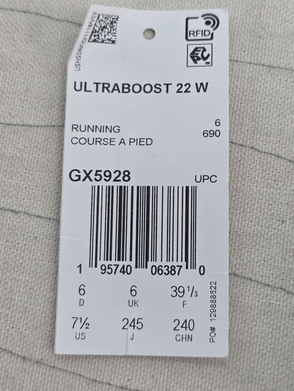 Adidas Womens UltraBoost 22 Black Pink Running Shoes Sneakers GX5928 Size 7.5 - Picture 12 of 12